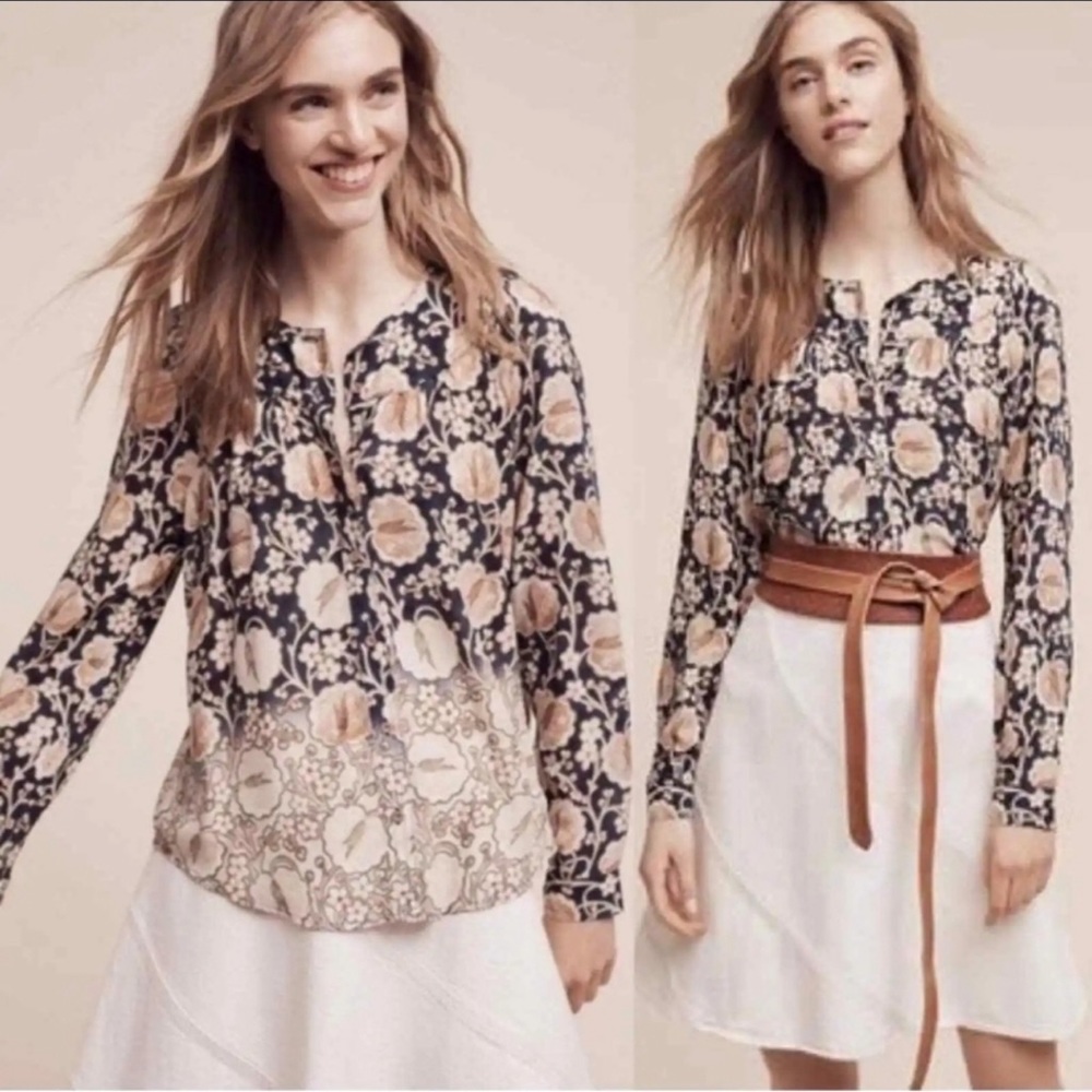 MAEVE BY ANTHROPOLOGIE BUTTON DOWN TOP